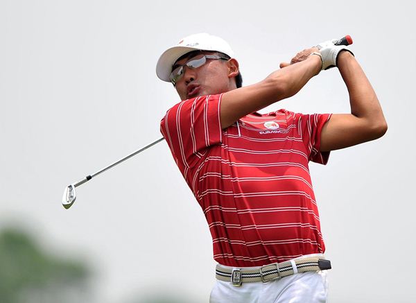 EYEING AN UPSET: Nicholas Fung knows he has to be at his very best to stand a chance against Miguel Angel Jimenez. ASIAN TOURpic