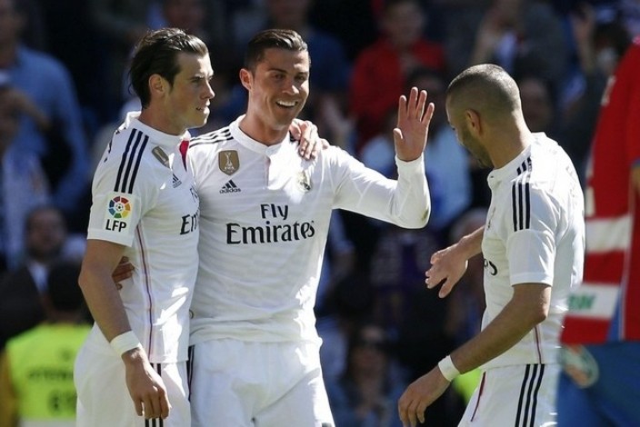 Cristiano Ronaldo, Gareth Bale and Karim Benzema