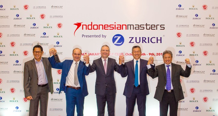 Officials announcing the return of the Indonesian Masters presented by Zurich