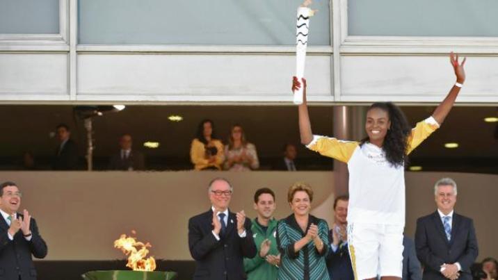 olympic.flame in brazil