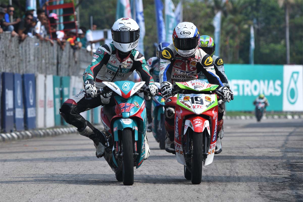 Kasma (#27) stormed to victory with a time of 15'52.532s, 3.553s ahead of second placed Ahmad Afif Amran. Early leader Norizman Ismail (#19)completed the podium trio in third place with 15'57.439s.