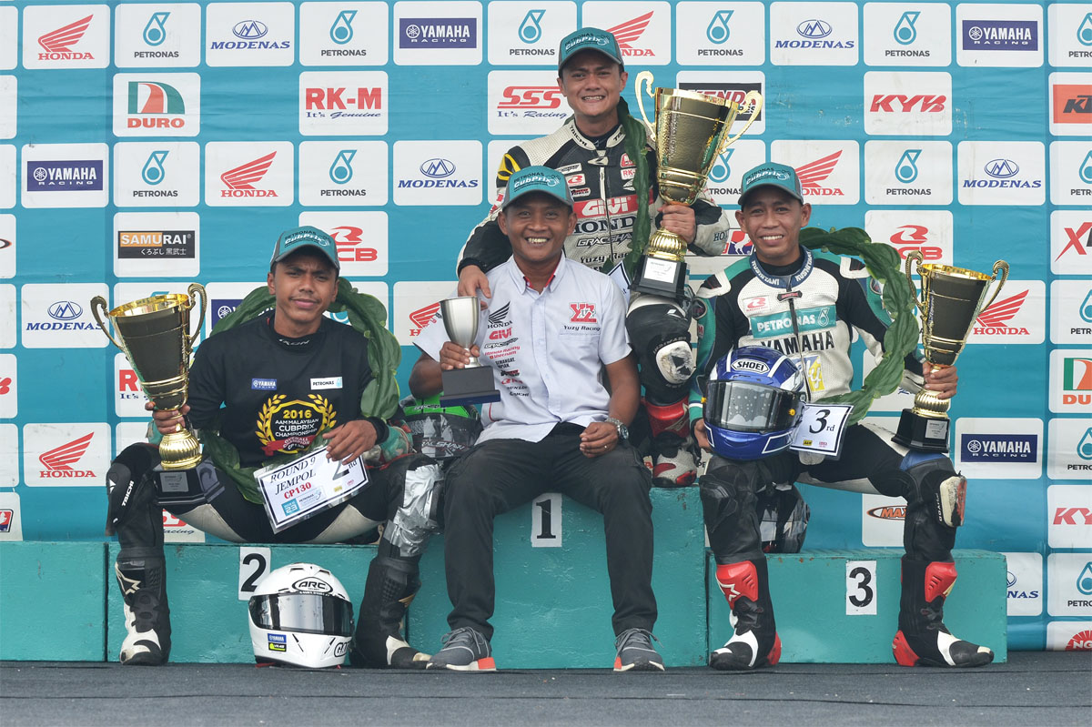 2016 PETRONAS AAM Malaysian Cub Prix Championship Round 9 Jempol Podium Winner - CP130