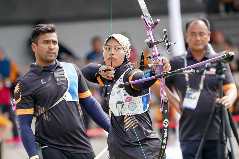 29th SEA Games KL2017 Memanah Archery - Malaysia - Khairul Anuar Mohamed & Nur Aliya Ghapar