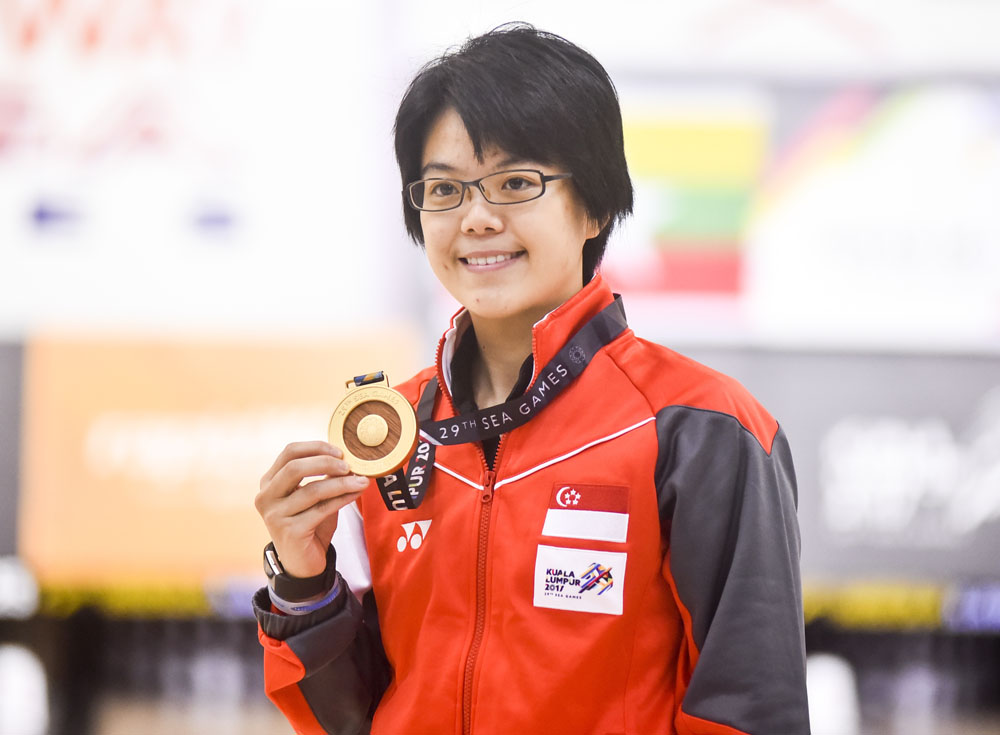 Singapore's Cherie Tan Shi Hua won the gold medal in the Tenpin Bowling women's singles event