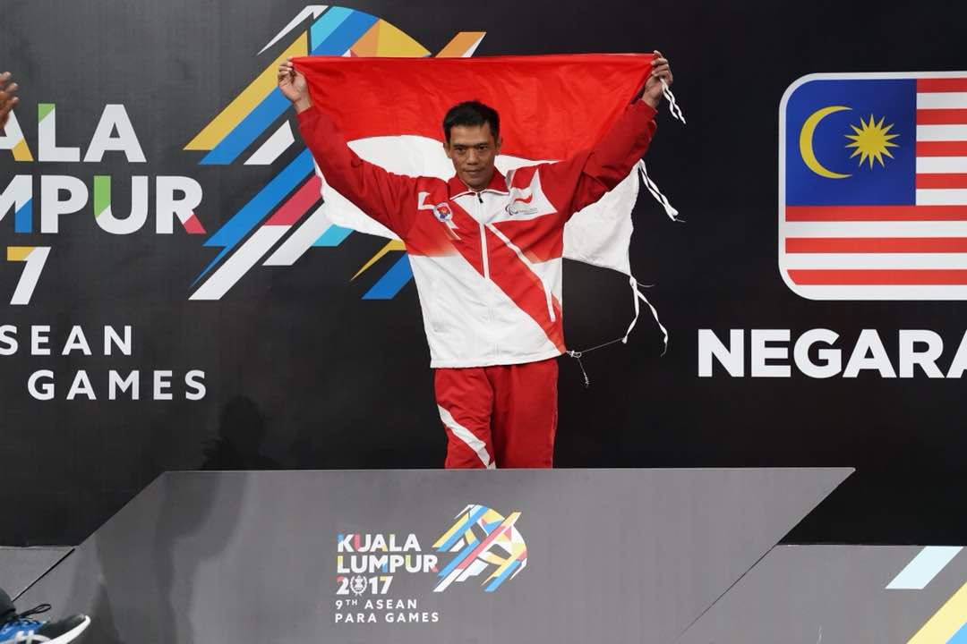 9th ASEAN Para Games KL2017 - Badminton Men Single SL3 Gold Medallist - Indonesia Ukun Rukaendi