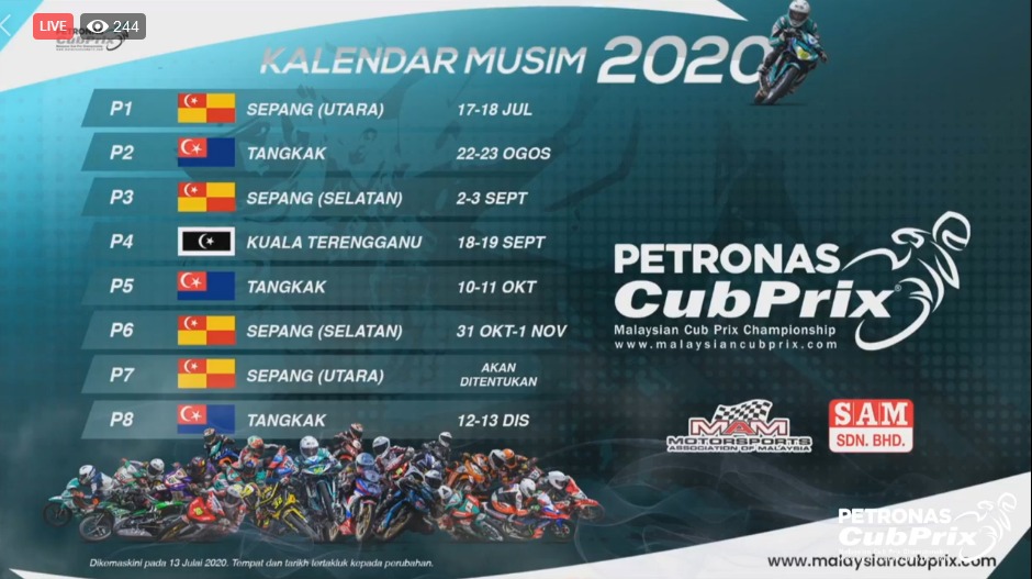 PETRONAS Malaysian Cub Prix new season 2020 calendar unveiled Sports247